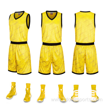 Sublimated Design Green Camouflage Basketball Uniform